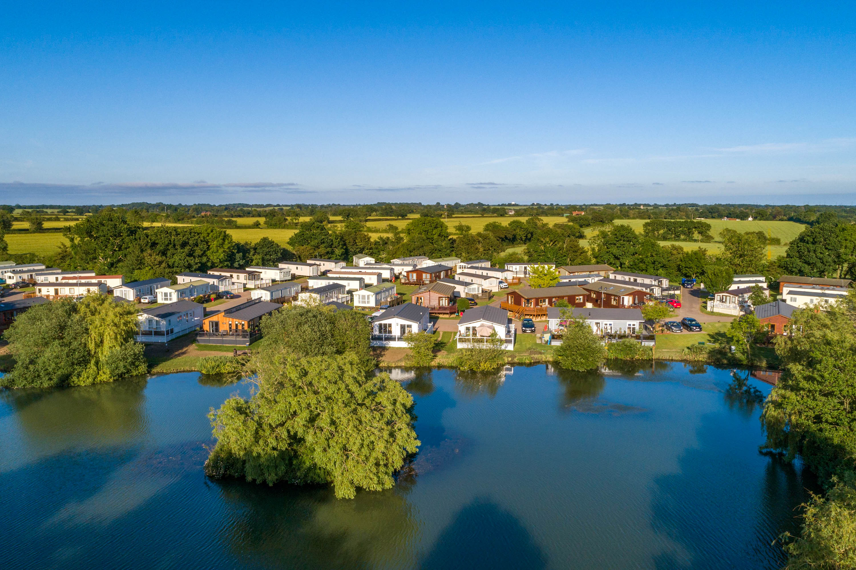 Caravan holiday homes at Carlton Meres in Suffolk