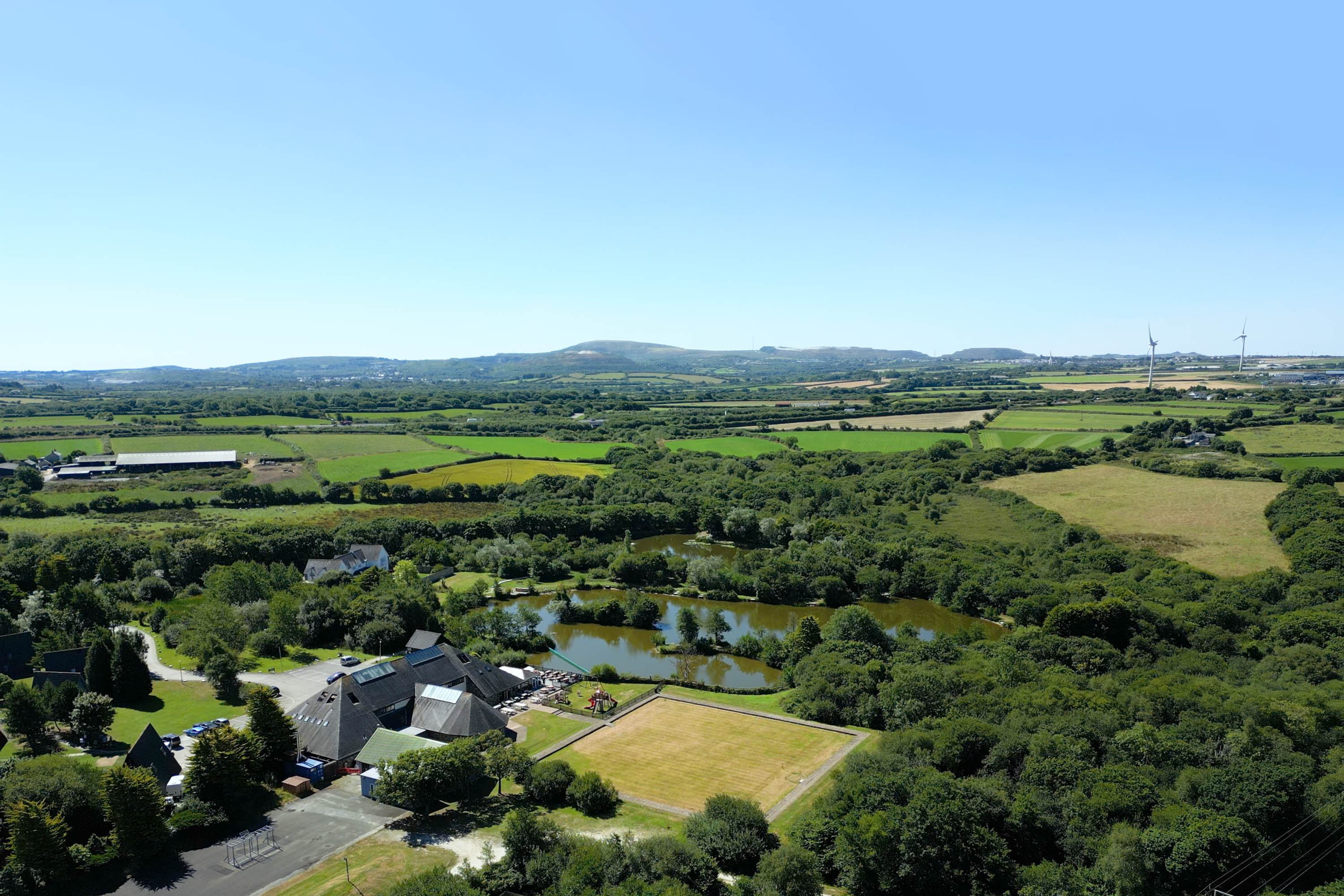 Aerial view of Bodmin holiday park