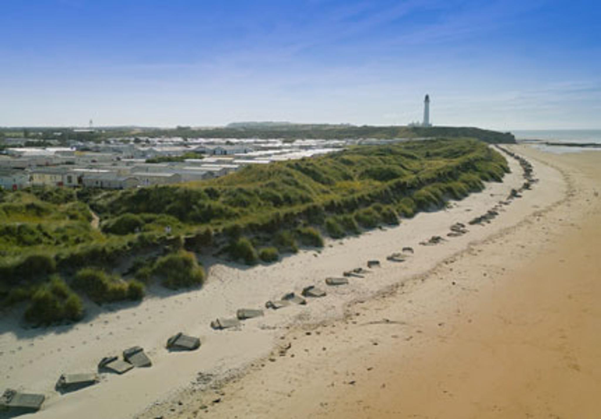 Silver Sands beach view from park