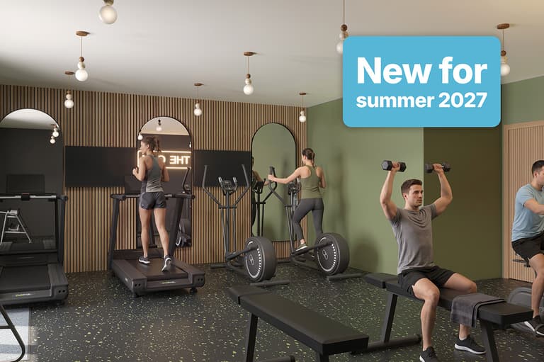 Enjoy our new gym, opening summer 2027.