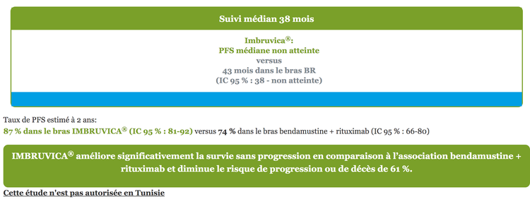 Suivi médian 38 mois Suivi médian 38 mois
