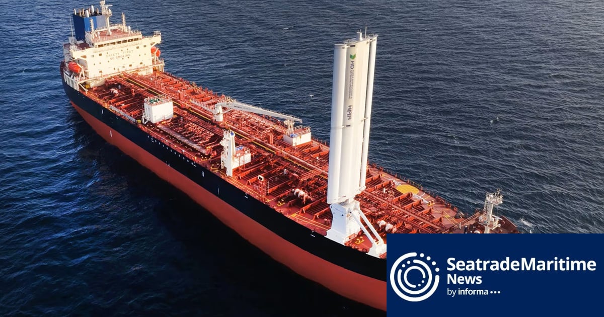 Mv Halim HMM trials wing sails on a tanker