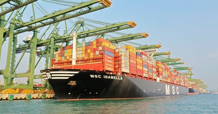 Msc Container Line MSC containership fleet to hit 5m teu capacity this month