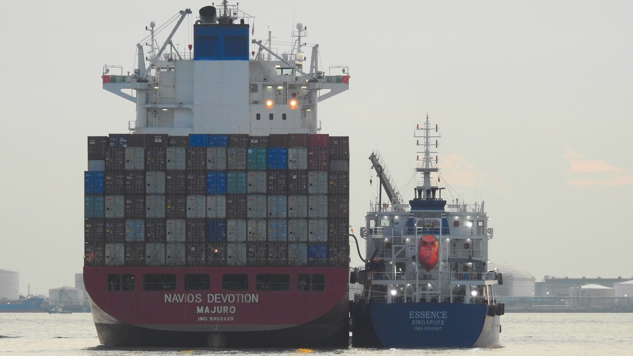 Greek owned container ship