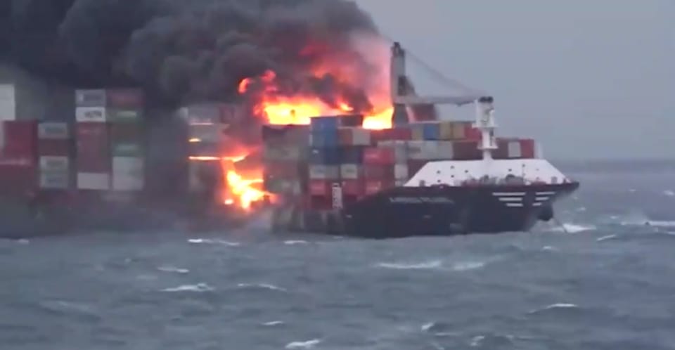 Iso Container Fire More mega container ships increase fire fears