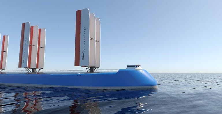 Upwind Ship Rig Study confirms Windship Technology triple wing rig efficiency gains