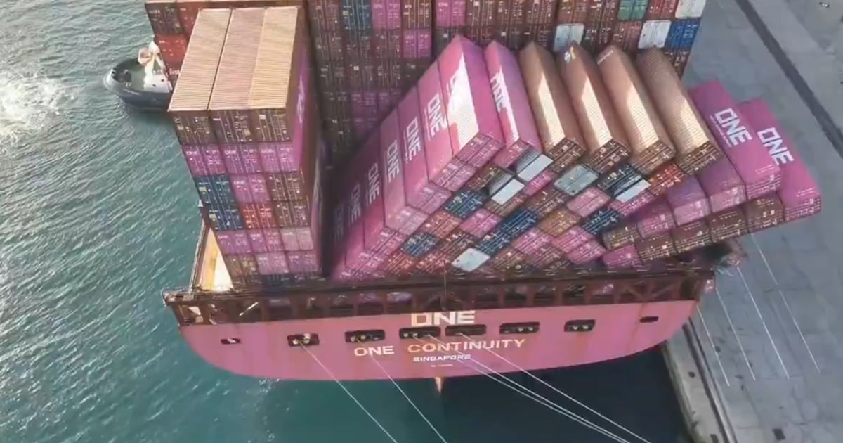 ONE Continuity seeks refuge after container stack collapse