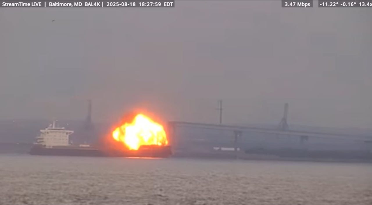 Greek bulker suffers explosion in Baltimore port