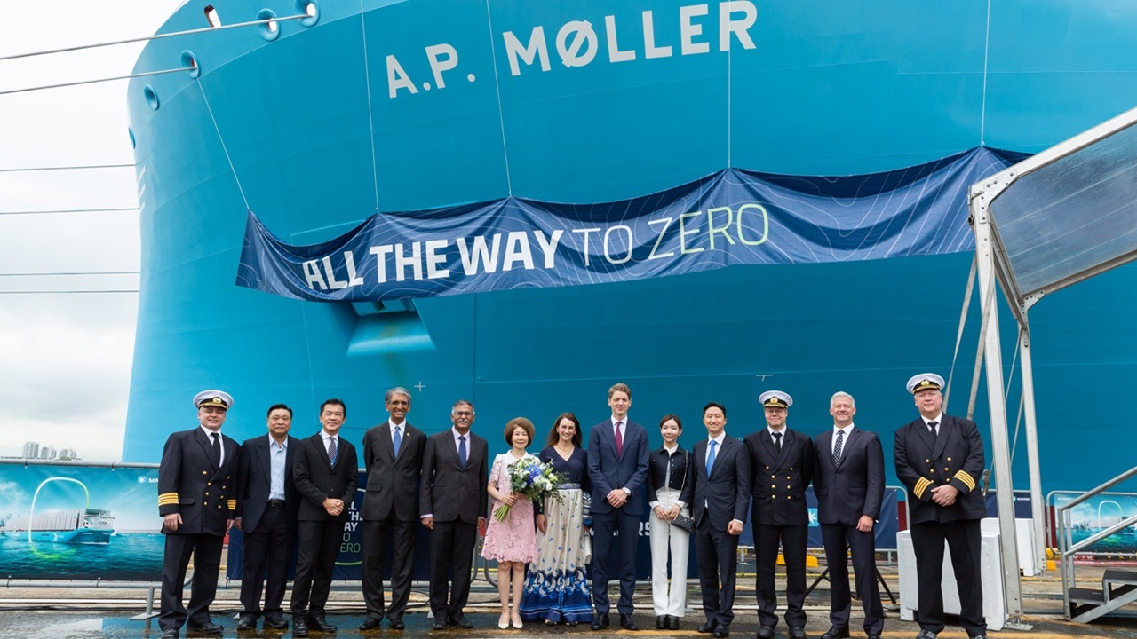 Maersk names container ship A.P. Moller in Singapore