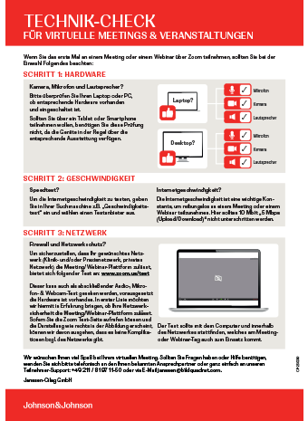 Zoom-Technik-Check für Computer/Laptop