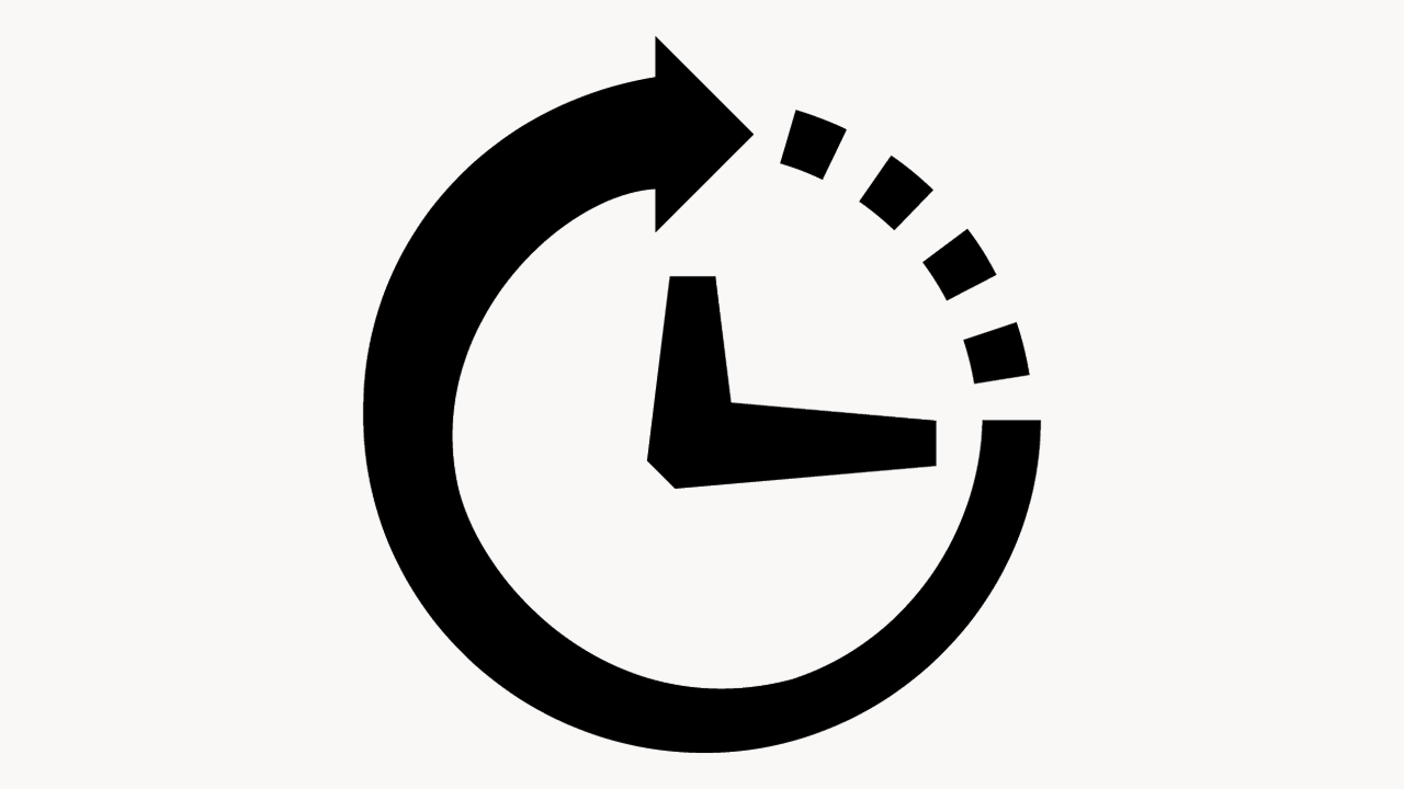 Symbolgrafik Uhr mit Pfeil für Progression und Therapieversagen