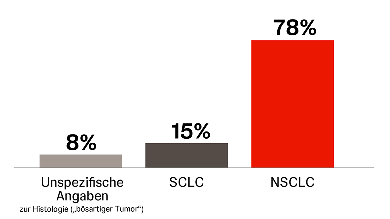 Häufigkeiten von SCLC und NSCLC in Deutschland