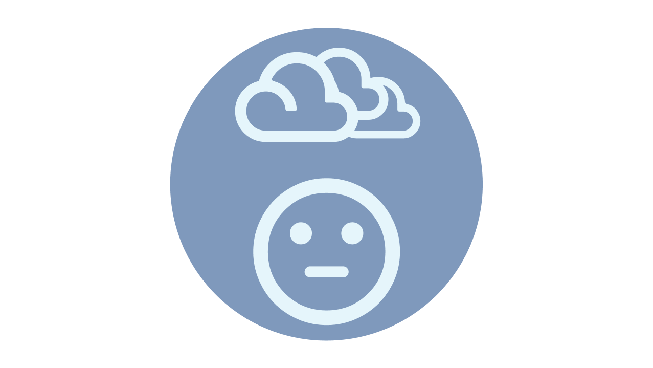 eine gedrückte, traurige Stimmung