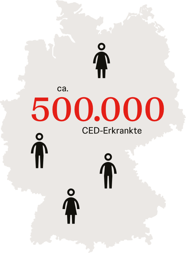 c.a. 500.000 CED-Erkrankte in Deutschland