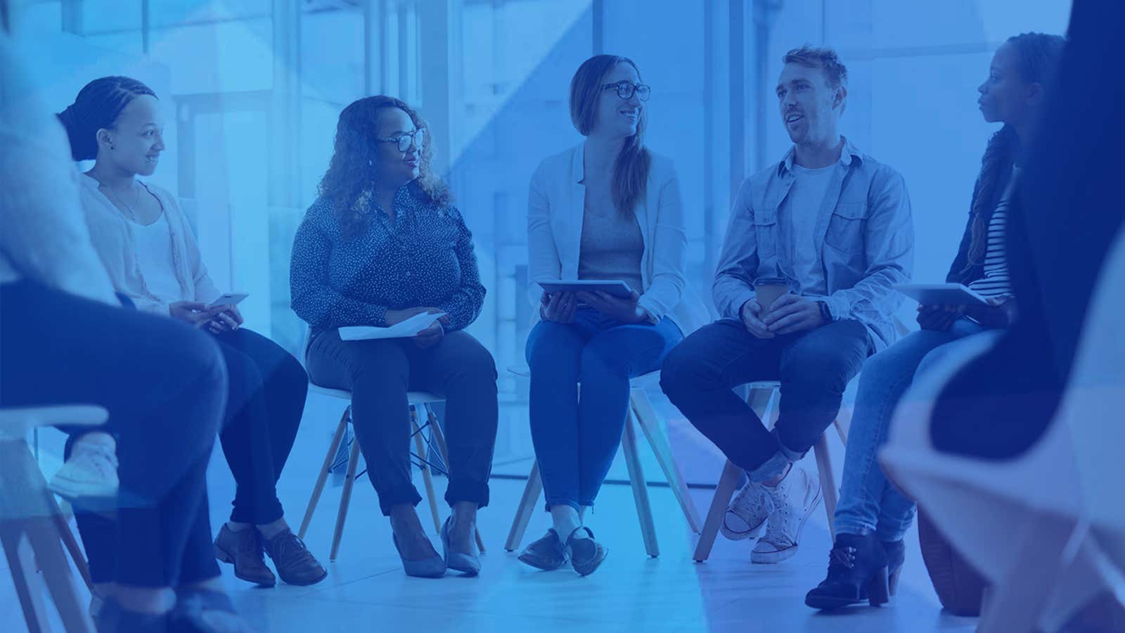 Patientengruppe im Gespräch