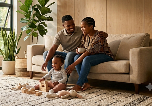 Parents playing with child Parents playing with child