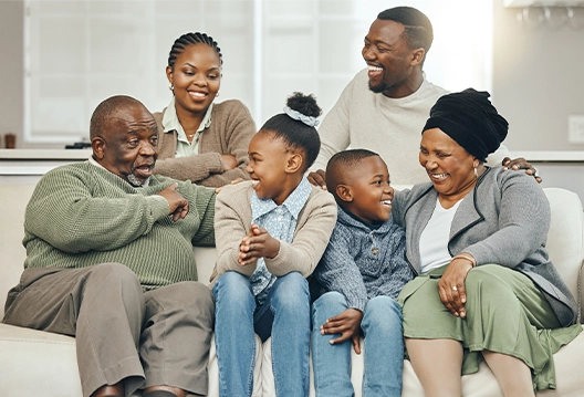 A happy cheery family A happy cheery family