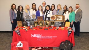 Members of the 2021 UNL Livestock Judging Team and their awards