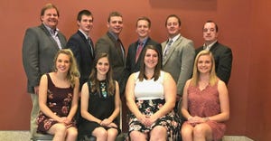 Members of the 2018 University of Minnesota Livestock Judging Team 