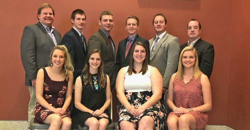 Members of the 2018 University of Minnesota Livestock Judging Team 