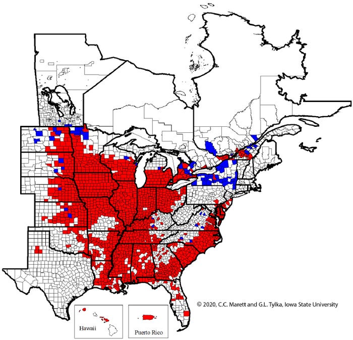 map of counties with soybean cyst nematode