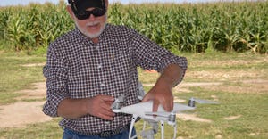 Bob Nielsen holding drone