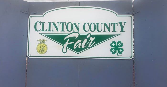 Clinton County Fair sign