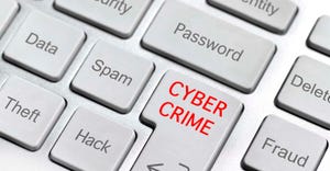 cyber crime key on keyboard