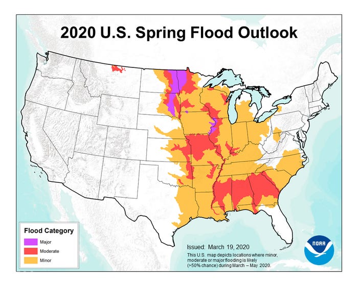NOAA flood prediction map