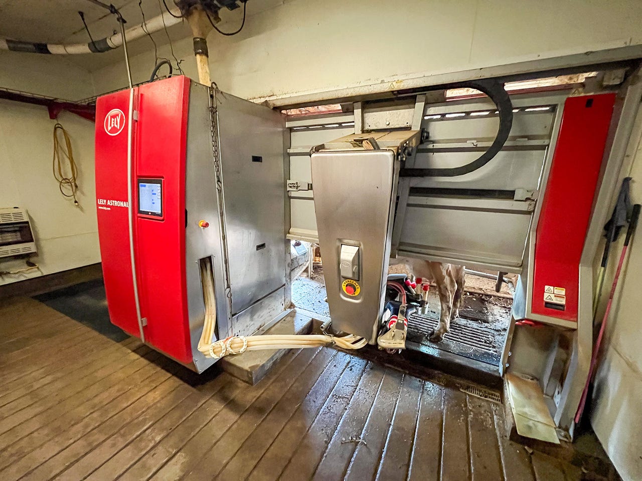 A robotic milking machine