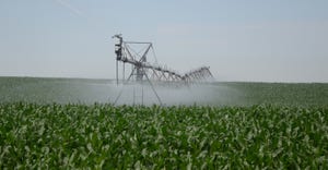 irrigation equipment in corn field