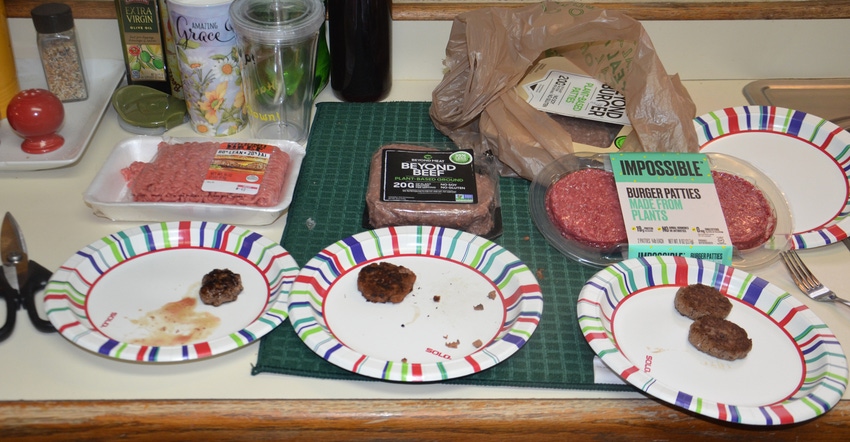 cooked samples of plant-based meat alternatives