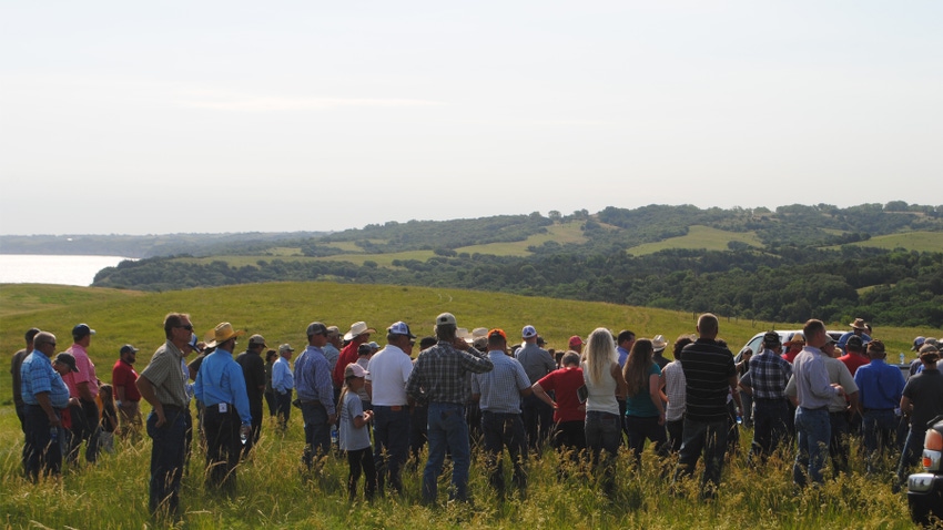 attendees of the The Nebraska Grazing Conference in field attendees of the The Nebraska Grazing Conference in field
