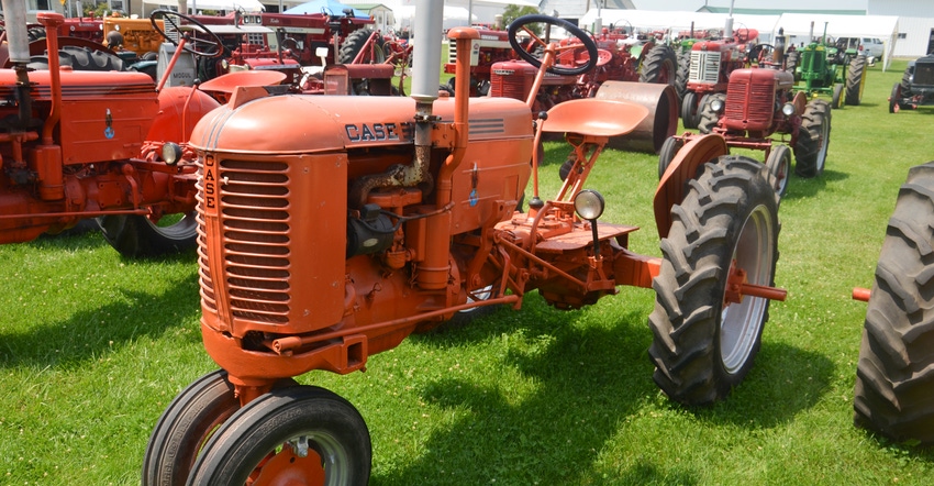 orange Case tractor