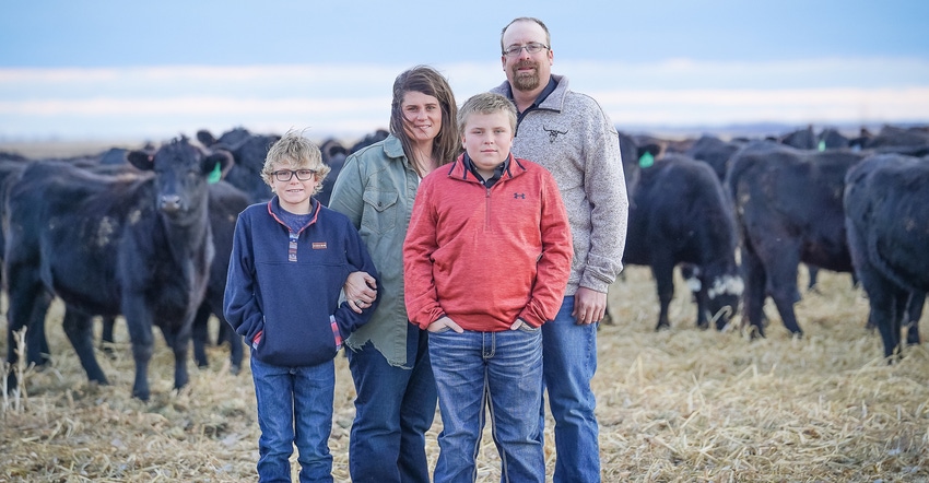 Stearns family on their ranch near Ludden N.D. 