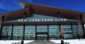 Outdoor view of the newest building at the New York State Fairgrounds, a 136,000-square-foot Expo Building