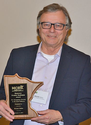 Bruce Abbe, 2019 MCIA Honorary Premier Seedsman Award