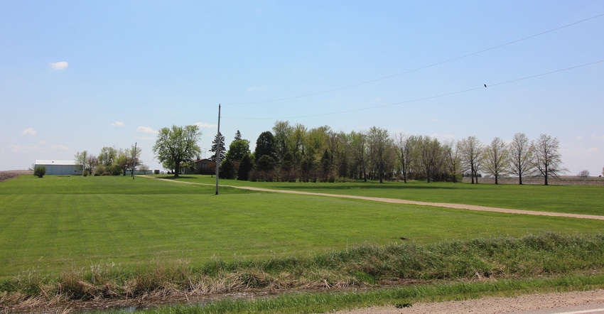 Farm property with acres of mowed grass