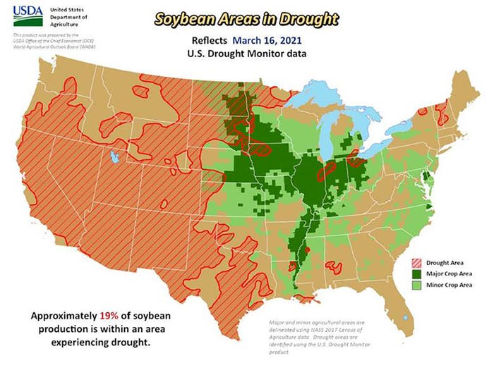 Soybean Areas In Drought Soybean Areas In Drought