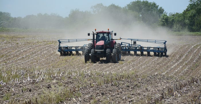 Planting row crop Planting row crop