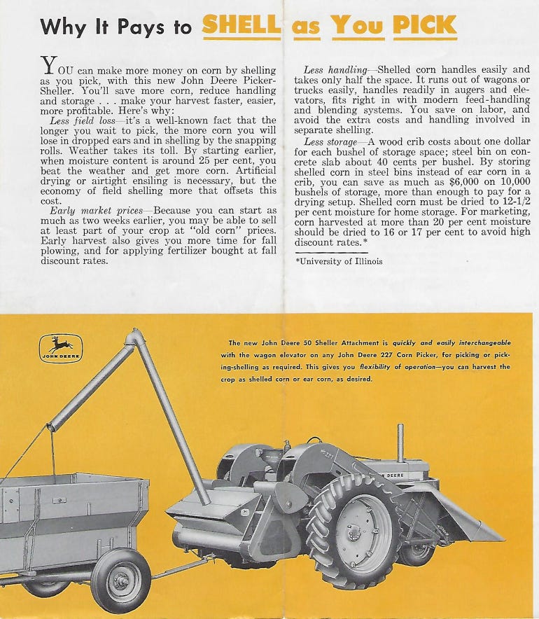 vintage sheller attachment brochure