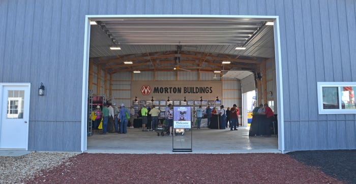 Morton Buildings model farm shop at Farm Progress Show site