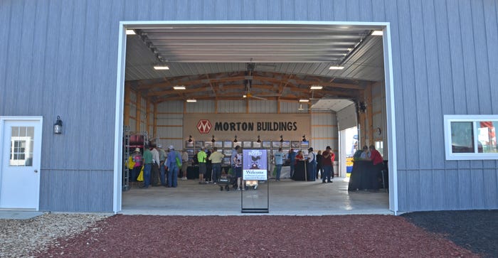 Morton Buildings model farm shop at Farm Progress Show site Morton Buildings model farm shop at Farm Progress Show site
