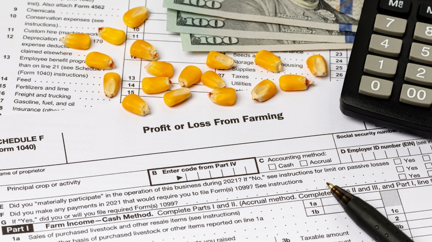 Corn kernels on tax forms
