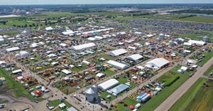 aerial view of Farm Progress show grounds.
