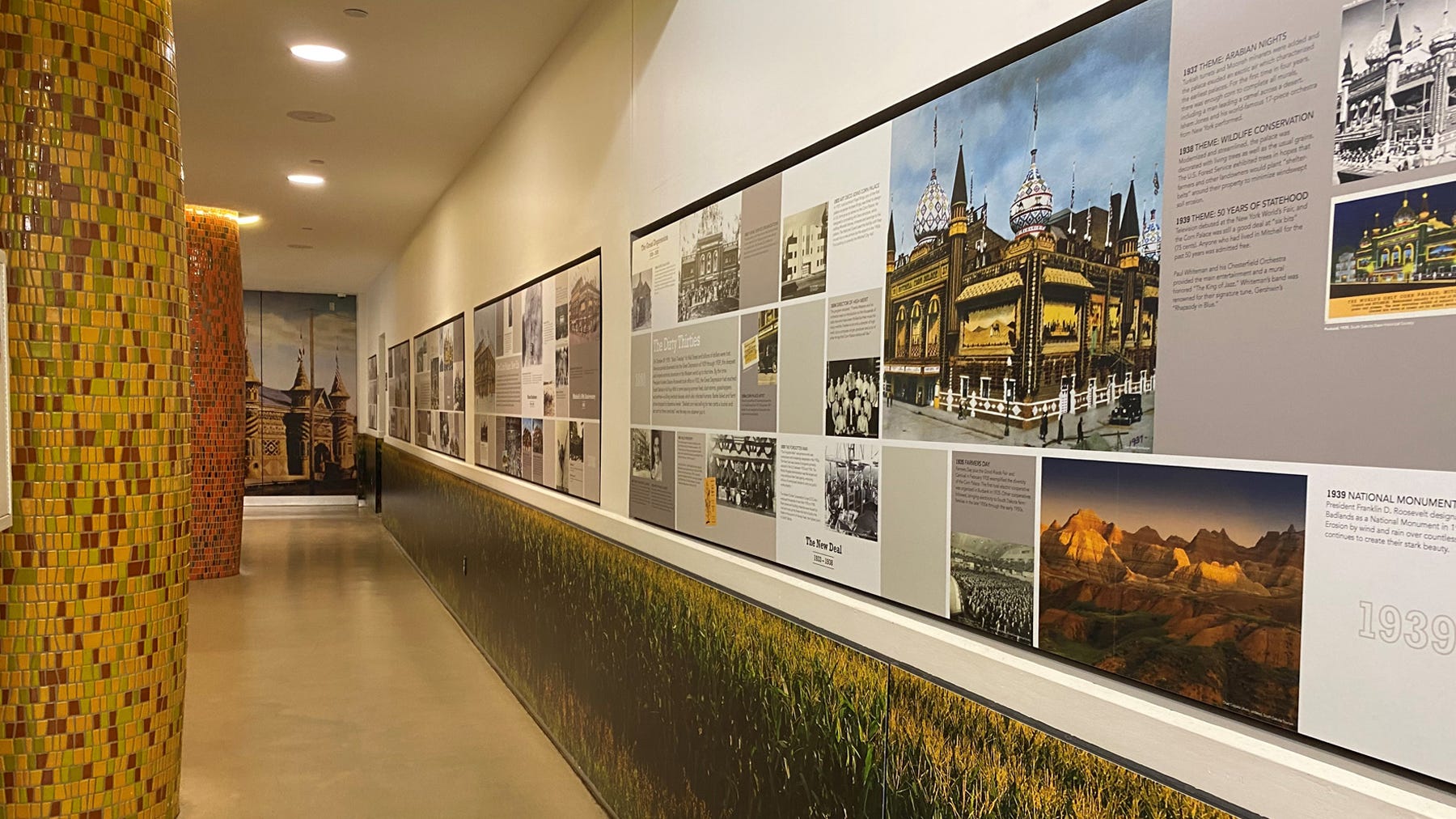 The full history of the Corn Palace on the walls