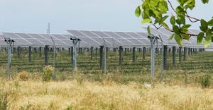 Solar panel system in rural setting