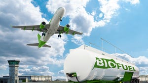 Airplane and biofuel tank trailer