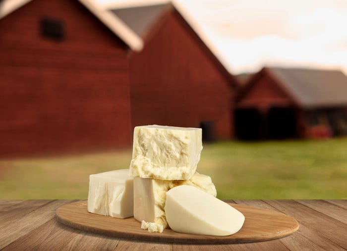 Close up of locally sourced sustainably-produced Craigs Creamery cheese