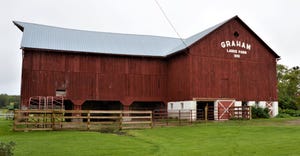 A barn on the Graham family farm